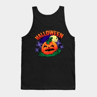 halloween pumpkin illustration perfect t shirt product Tank Top